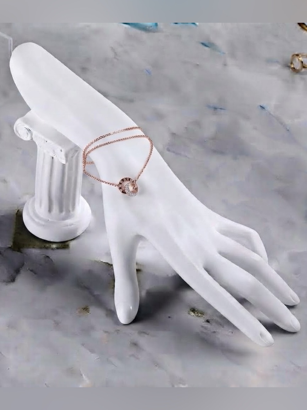 Female Mannequin Hand Roman Column Base, Jewelry Display Photography White Resin